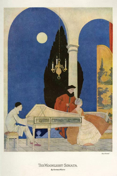 1920s The Moonlight Sonata Magazine Plate