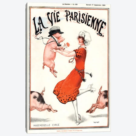 1921 La Vie Parisienne Magazine Cover Canvas Print #TAA47} by The Advertising Archives Canvas Artwork