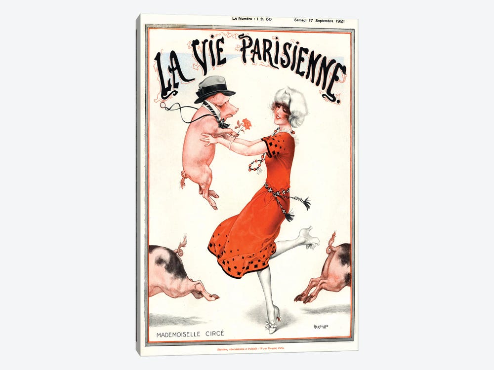 1921 La Vie Parisienne Magazine Cover by The Advertising Archives 1-piece Canvas Wall Art