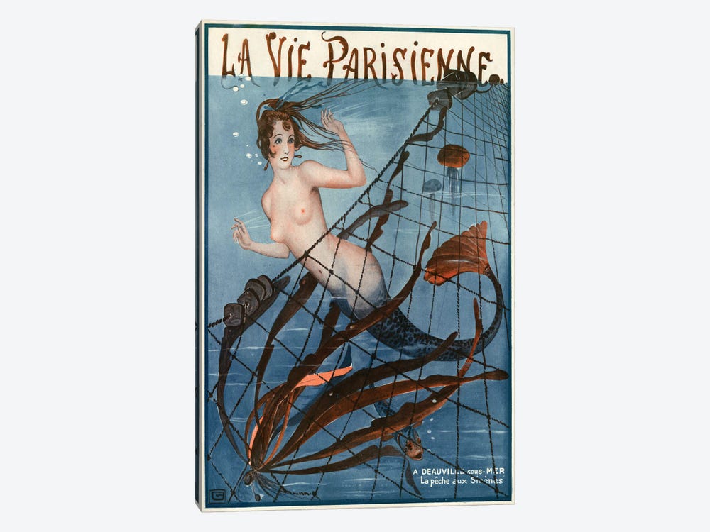 1921 La Vie Parisienne Magazine Cover by The Advertising Archives 1-piece Canvas Wall Art