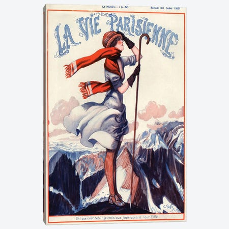 1921 La Vie Parisienne Magazine Cover Canvas Print #TAA51} by The Advertising Archives Canvas Artwork