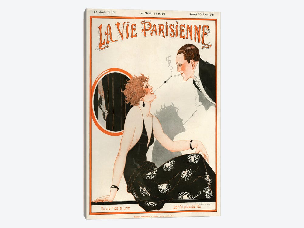 1921 La Vie Parisienne Magazine Cover by The Advertising Archives 1-piece Canvas Art