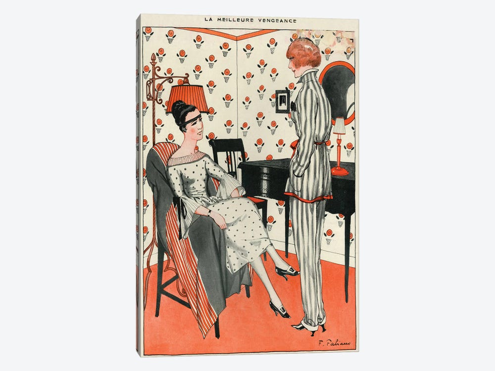 1921 La Vie Parisienne Magazine Plate 1-piece Canvas Print