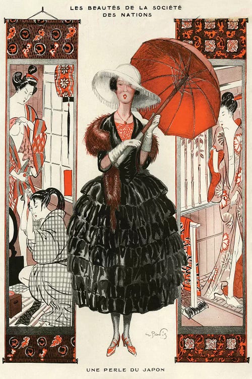 1921 La Vie Parisienne Magazine Plate