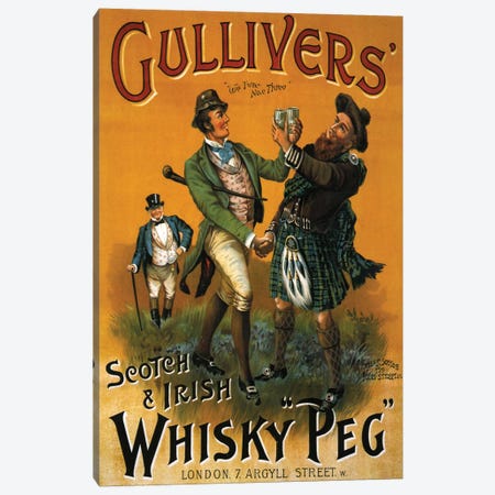 1899 Gulliver's Whisky Advert Canvas Print #TAA5} by The Advertising Archives Canvas Wall Art