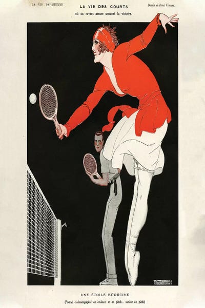 Tennis: 1921 La Vie Parisienne VI Plate by The Advertising Archives