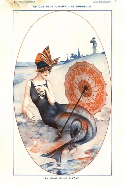 Mermaids: 1921 La Vie Parisienne VII Plate by The Advertising Archives