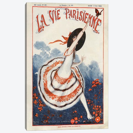 1922 La Vie Parisienne Magazine Cover Canvas Print #TAA63} by Armand Vallee Art Print