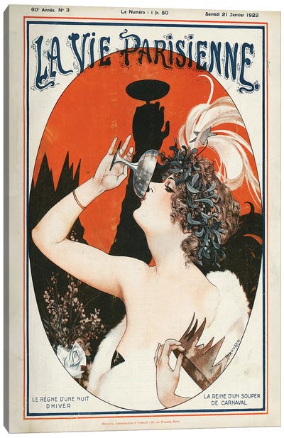 1922 La Vie Parisienne Magazine Cover Canvas Art Print