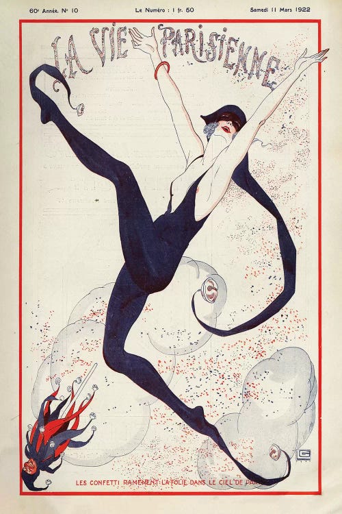 1922 La Vie Parisienne Magazine Cover by Georges Leonnec wall art