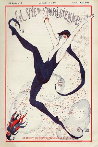 The Advertising Archives: 1922 La Vie Parisienne Magazine Cover by Georges Leonnec