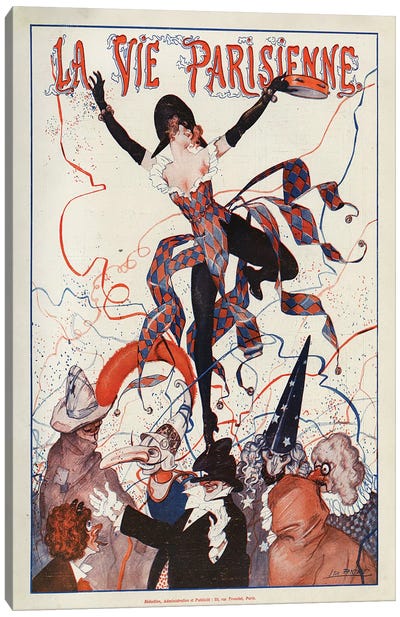 1922 La Vie Parisienne Magazine Cover Canvas Art Print - The Advertising Archives
