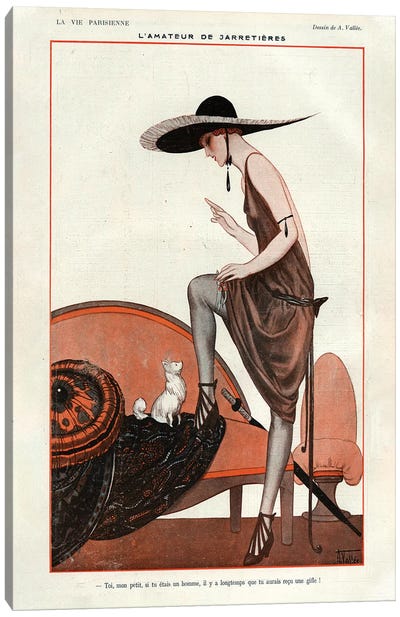 1922 La Vie Parisienne Magazine Plate Canvas Art Print - Historical Fashion Art