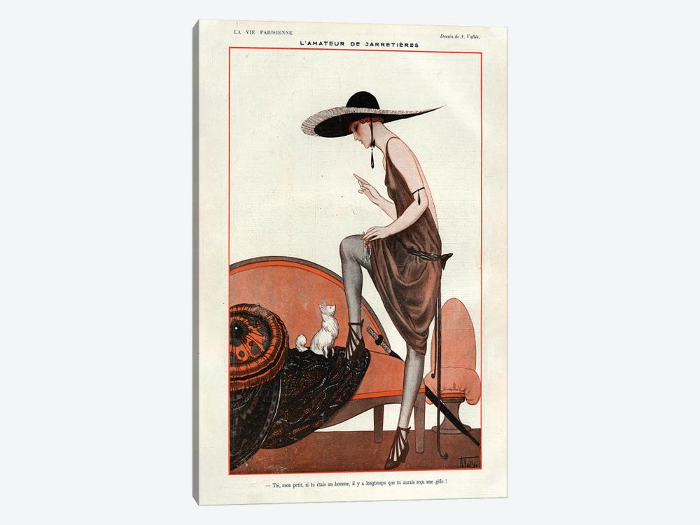 1922 La Vie Parisienne Magazine Plate by Armand Vallee 1-piece Canvas Artwork