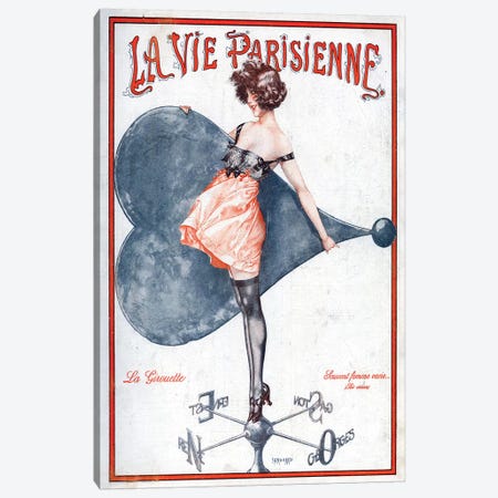 1923 La Vie Parisienne Magazine Cover Canvas Print #TAA73} by Cheri Herouard Canvas Wall Art