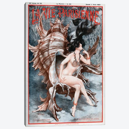 1923 La Vie Parisienne Magazine Cover Canvas Print #TAA74} by Cheri Herouard Canvas Art Print