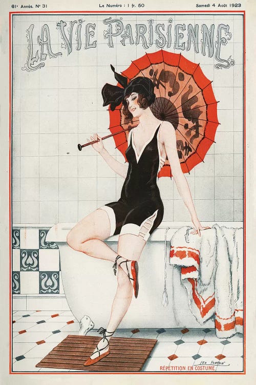 1923 La Vie Parisienne Magazine Cover by Leo Fontan wall art