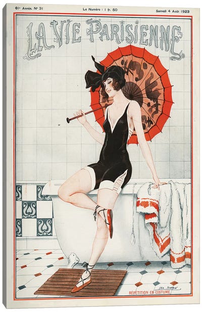 1923 La Vie Parisienne Magazine Cover Canvas Art Print - Art Deco