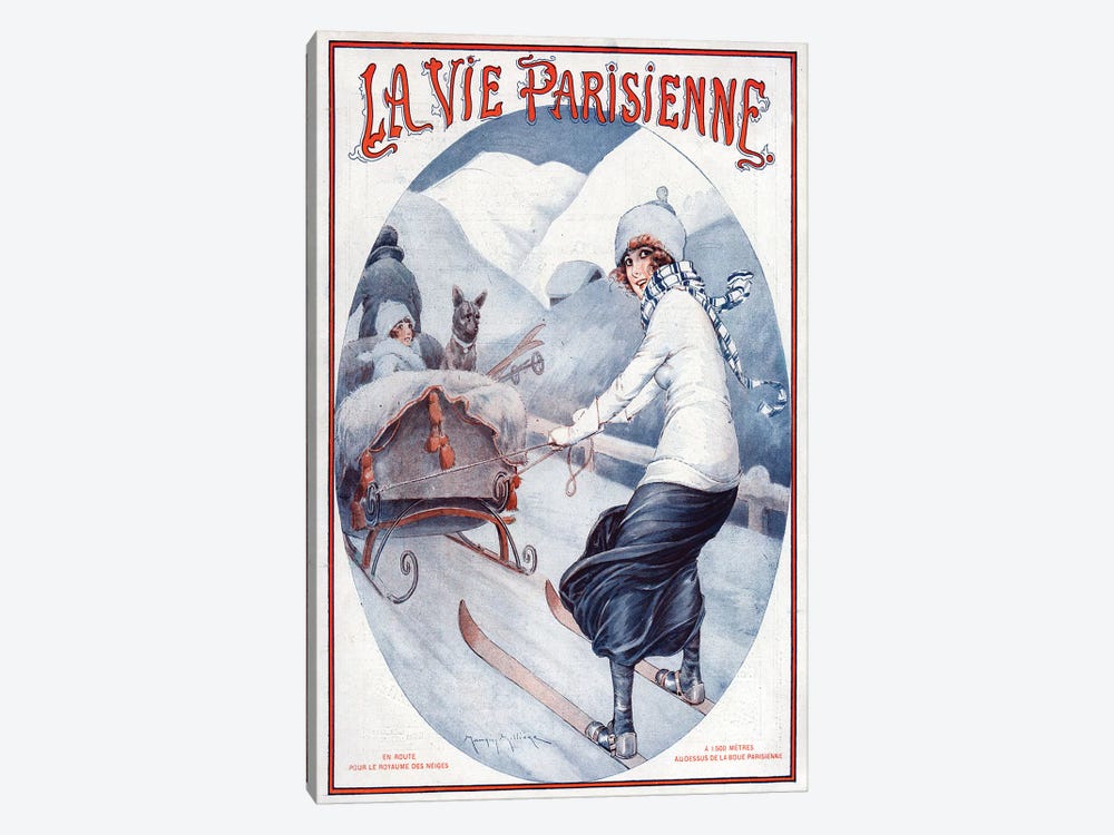 1923 La Vie Parisienne Magazine Cover by Maurice Milliere 1-piece Canvas Wall Art