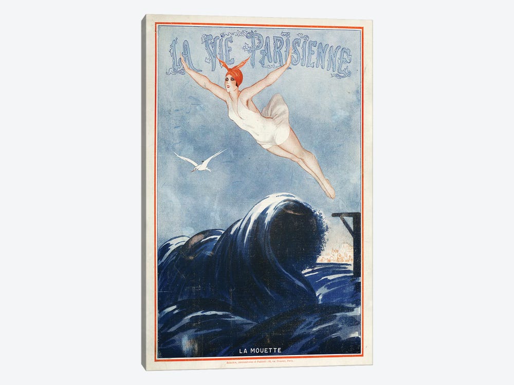 1923 La Vie Parisienne Magazine Cover by The Advertising Archives 1-piece Canvas Print