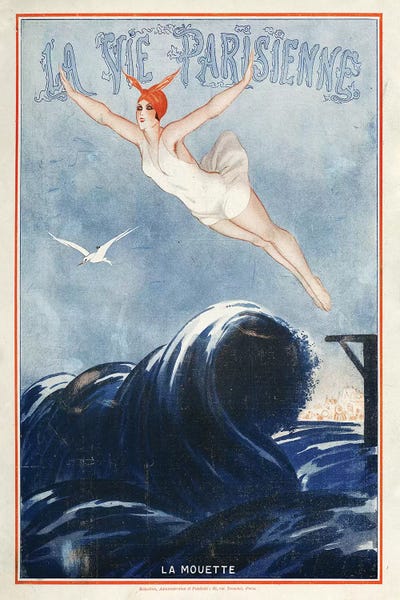 Swimming: 1923 La Vie Parisienne IV Cover by The Advertising Archives