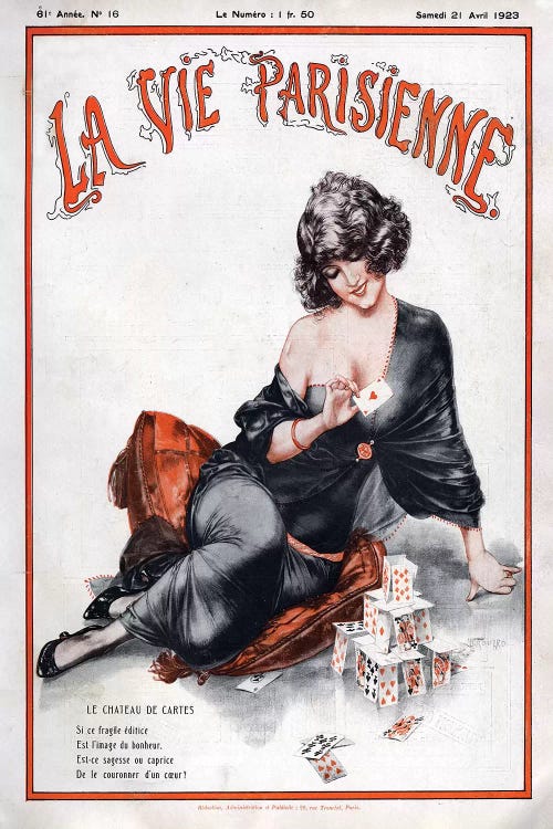 1923 La Vie Parisienne Magazine Plate