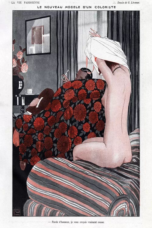 1923 La Vie Parisienne Magazine Plate by Georges Leonnec wall art