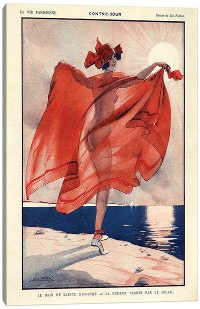 1923 La Vie Parisienne Magazine Plate Canvas Art Print - Historical Fashion Art