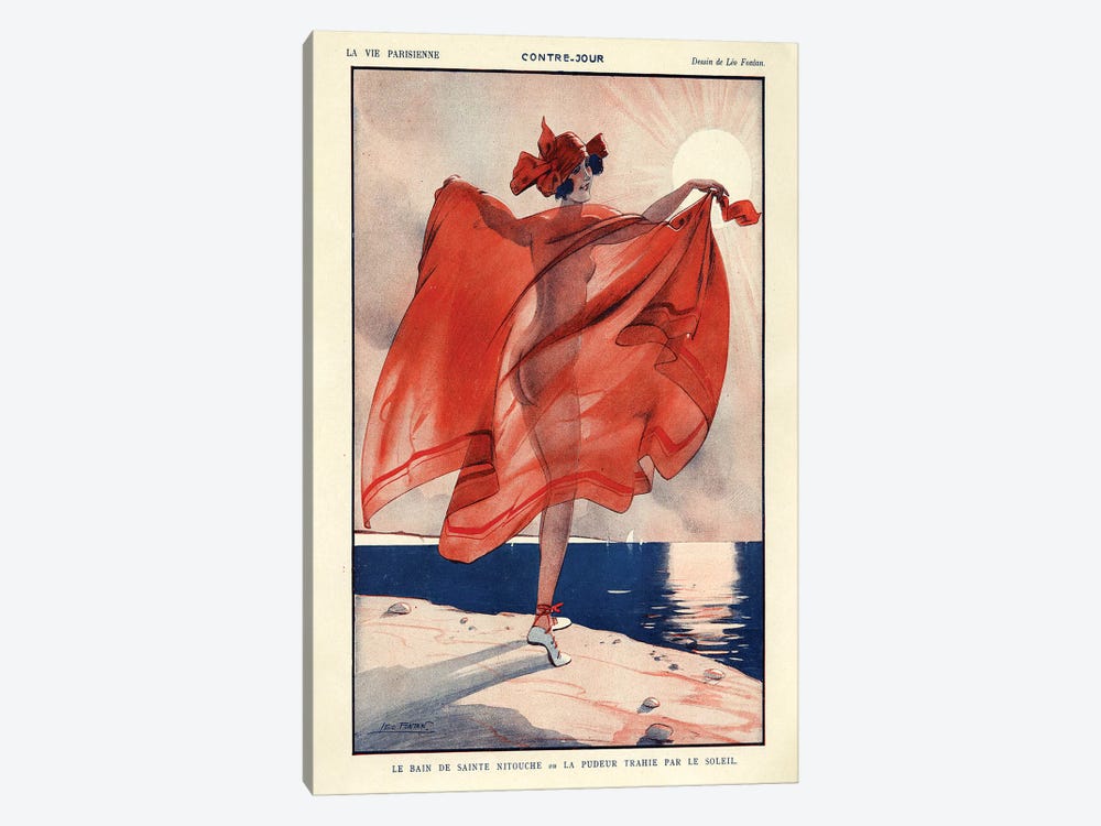 1923 La Vie Parisienne Magazine Plate by Leo Fontan 1-piece Canvas Print