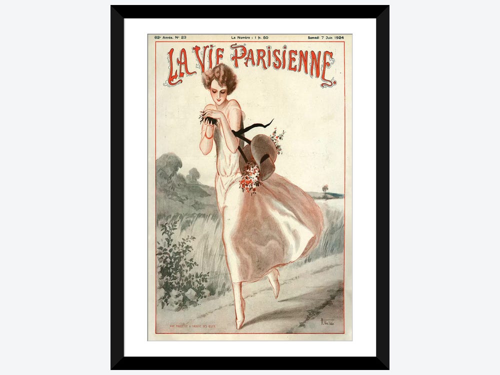 安価 1913年 フランスの雑誌挿絵 ～LA Vallee）0577 PARISIENNE～より