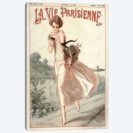 1924 La Vie Parisienne Magazine Cover Canvas Print #TAA89} by Armand Vallee Art Print