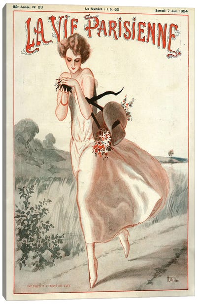 1924 La Vie Parisienne Magazine Cover Canvas Art Print - The Advertising Archives