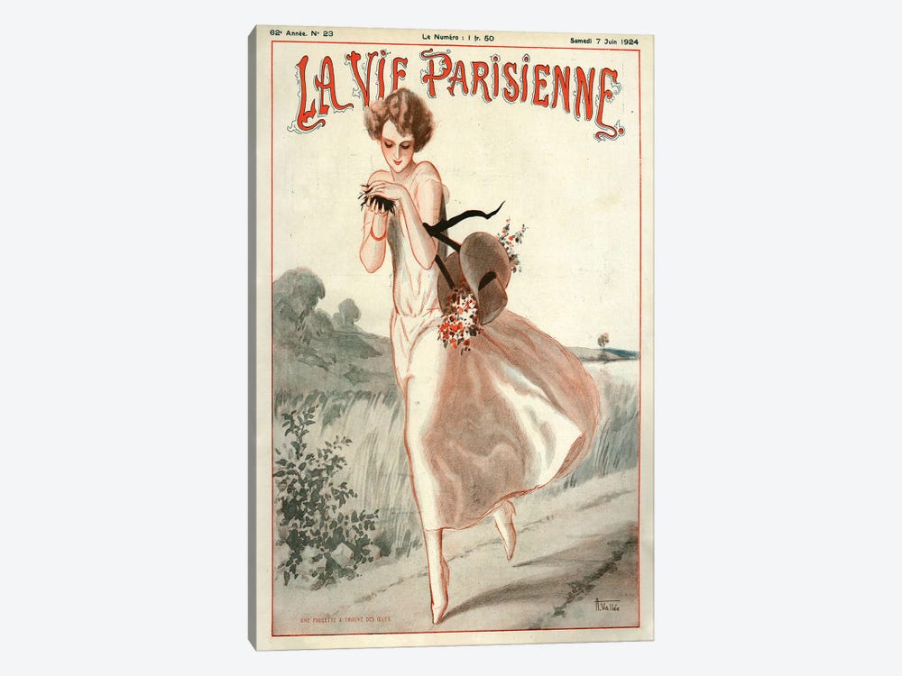 1924 La Vie Parisienne Magazine Cover by Armand Vallee 1-piece Canvas Artwork