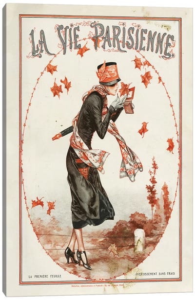 1924 La Vie Parisienne Magazine Cover Canvas Art Print - Historical Fashion Art