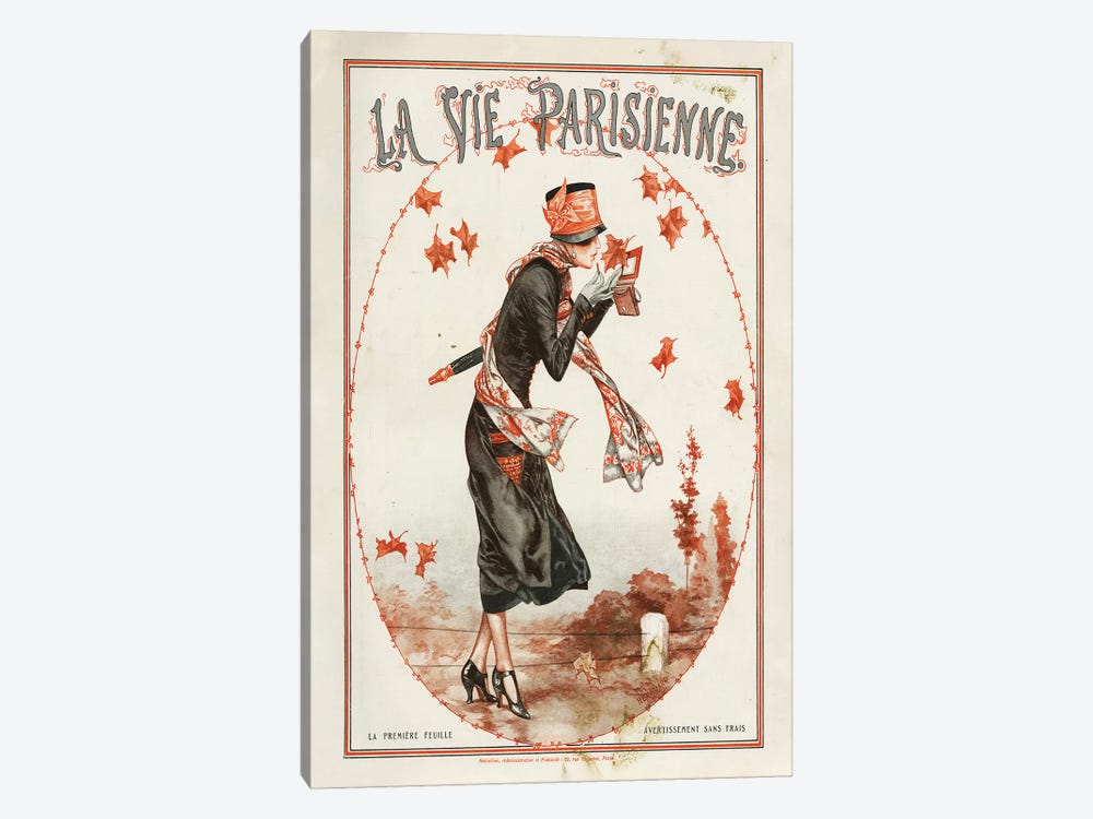 1924 La Vie Parisienne Magazine Cover by Cheri Herouard 1-piece Canvas Artwork