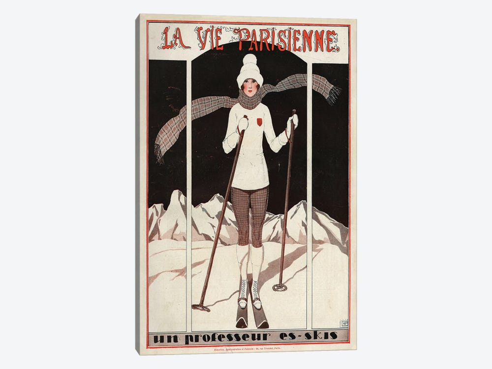 1924 La Vie Parisienne Magazine Cover by Georges Leonnec 1-piece Canvas Art