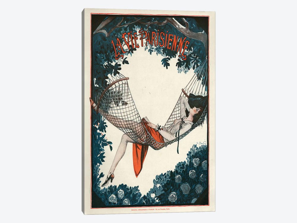 1924 La Vie Parisienne Magazine Cover by Georges Pavis 1-piece Canvas Artwork