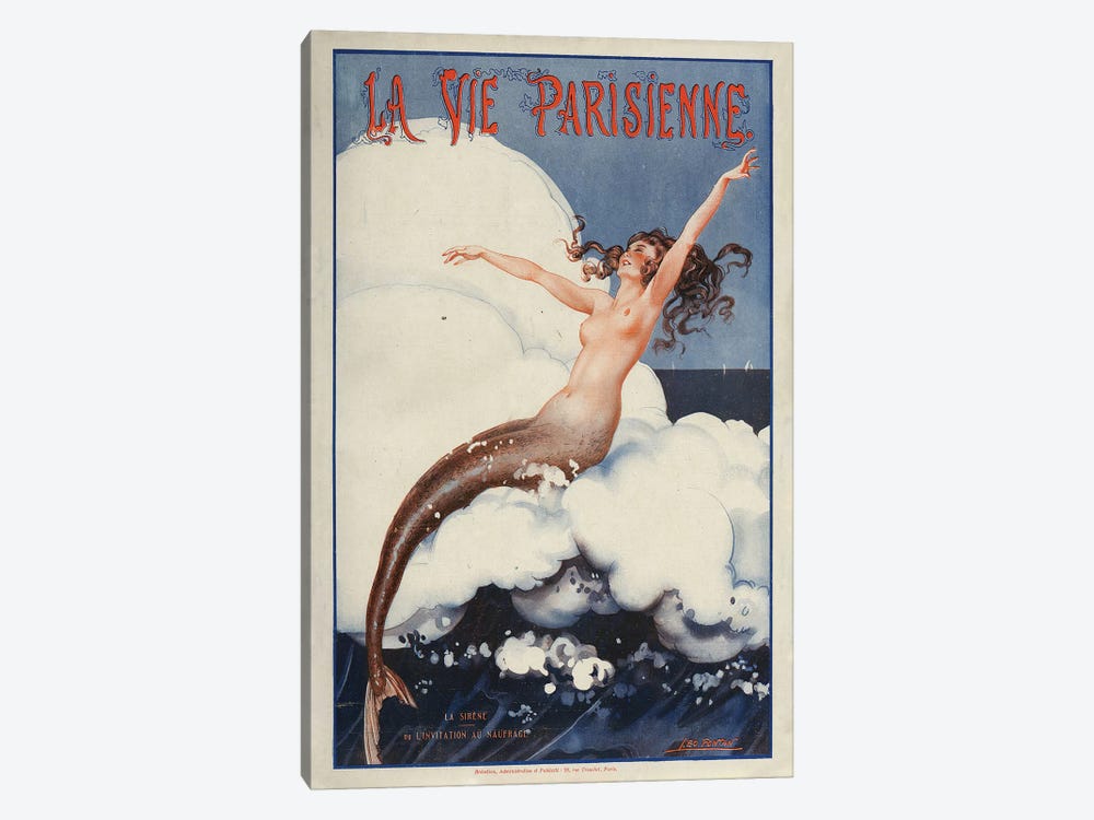 1924 La Vie Parisienne Magazine Cover by Leo Fontan 1-piece Canvas Print