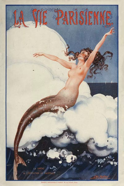 The Advertising Archives: 1924 La Vie Parisienne Magazine Cover by Leo Fontan