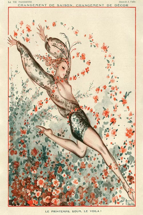 1924 La Vie Parisienne Magazine Plate by Armand Vallee wall art