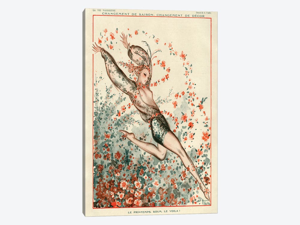 1924 La Vie Parisienne Magazine Plate by Armand Vallee 1-piece Canvas Art