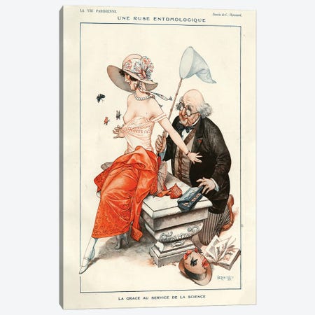 1924 La Vie Parisienne Magazine Plate Canvas Print #TAA99} by Cheri Herouard Canvas Art