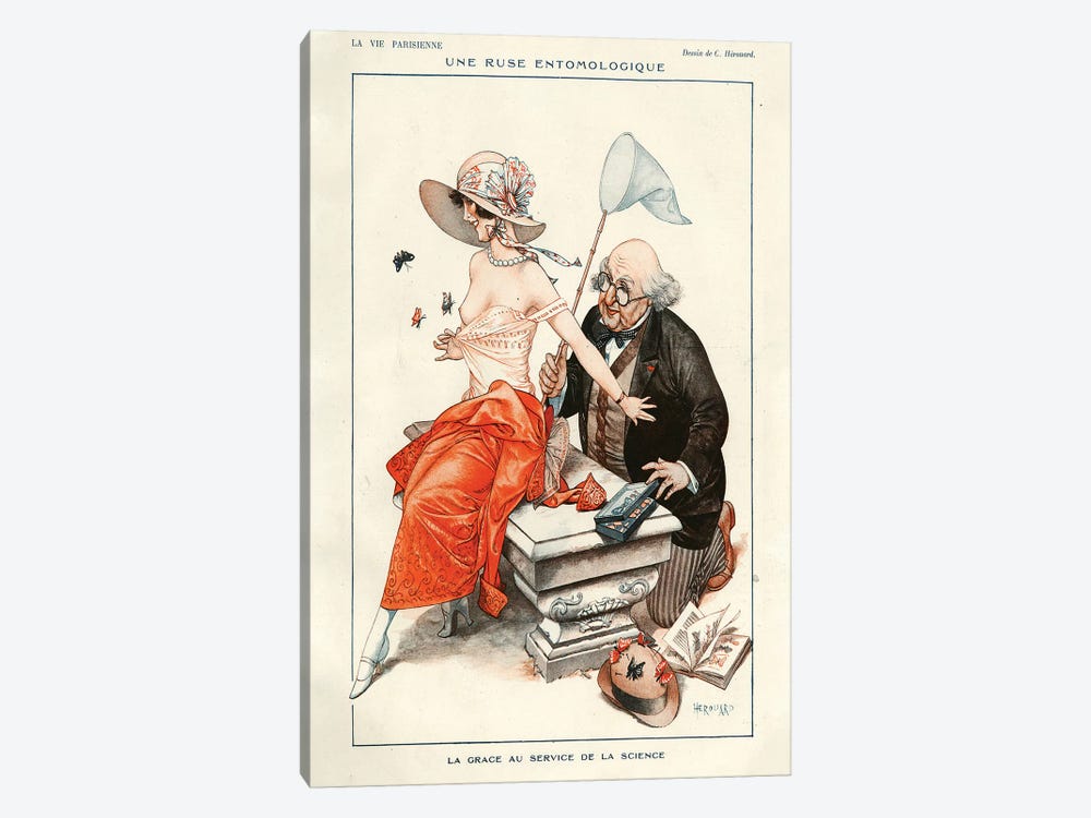 1924 La Vie Parisienne Magazine Plate by Cheri Herouard 1-piece Canvas Print