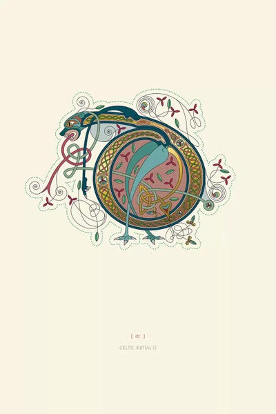 Thoth Adan: D Celtic Initial by Thoth Adan
