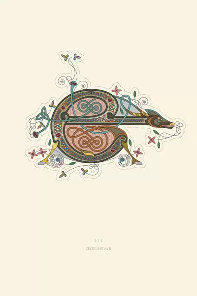 Thoth Adan: E Celtic Initial by Thoth Adan