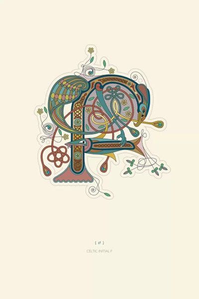 Thoth Adan: F Celtic Initial by Thoth Adan
