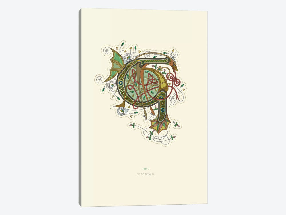G Celtic Initial by Thoth Adan 1-piece Canvas Art Print