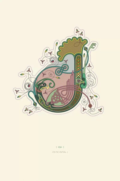 Thoth Adan: J Celtic Initial by Thoth Adan