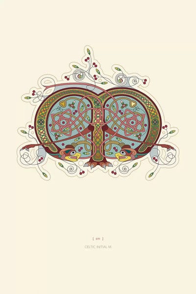 Thoth Adan: M Celtic Initial by Thoth Adan