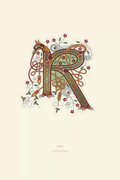Thoth Adan: R Celtic Initial by Thoth Adan
